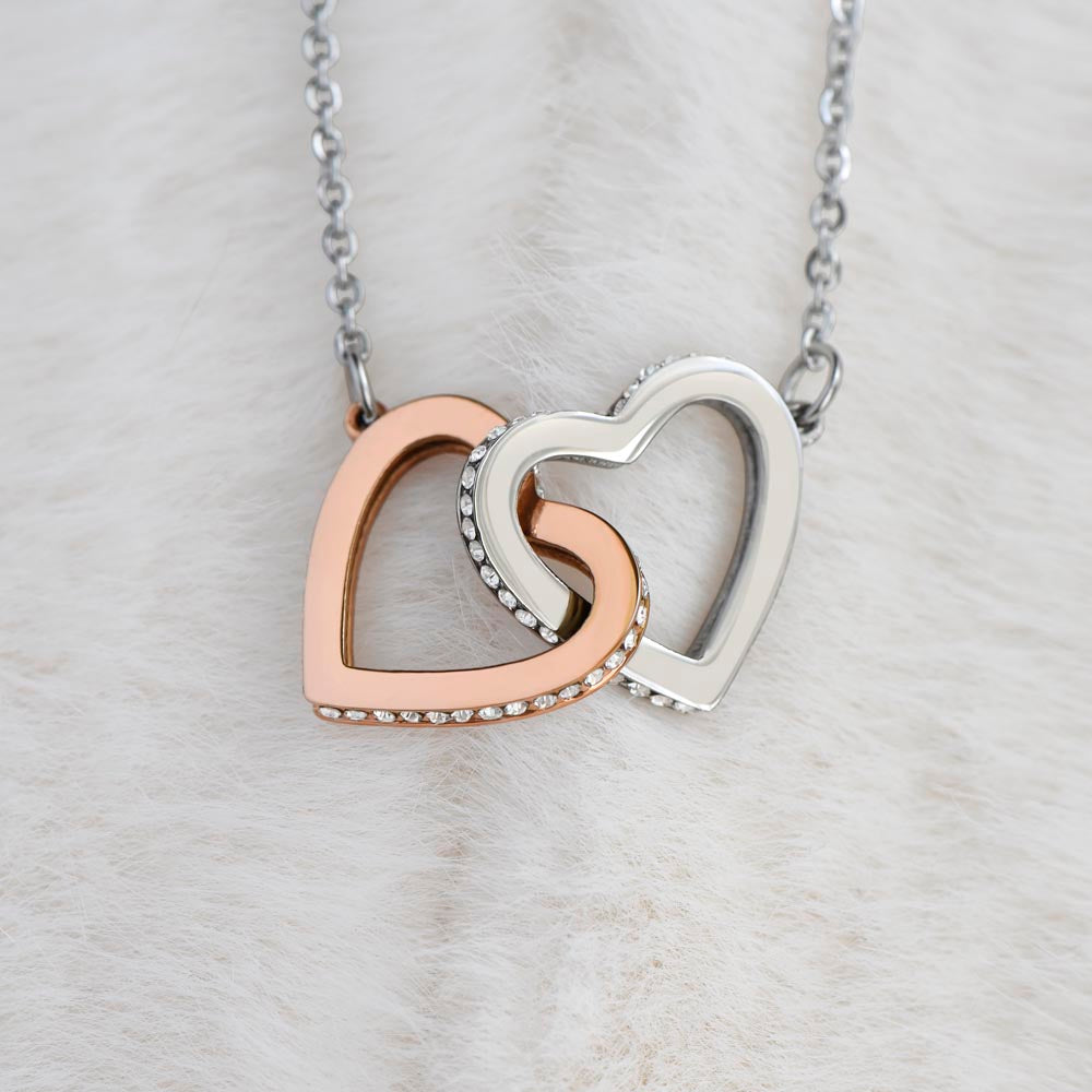 Daughter Valentine's Day Heart Necklace - Mom & Dad